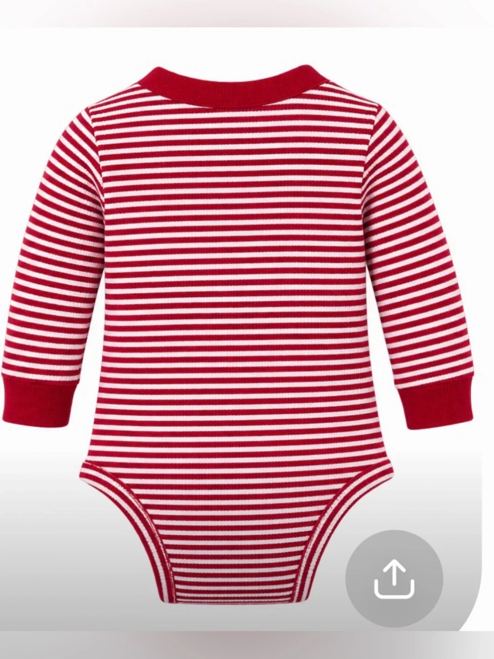 Red and White Reindeer Baby Onesie 3-6 Months